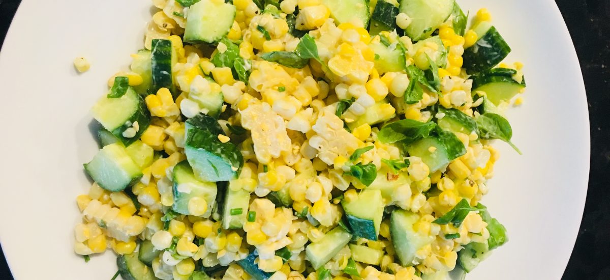 Corn, Cucumber, and Herb Salad