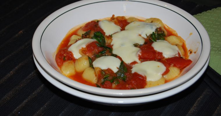 Gnocchi with Tomatoes and Spinach