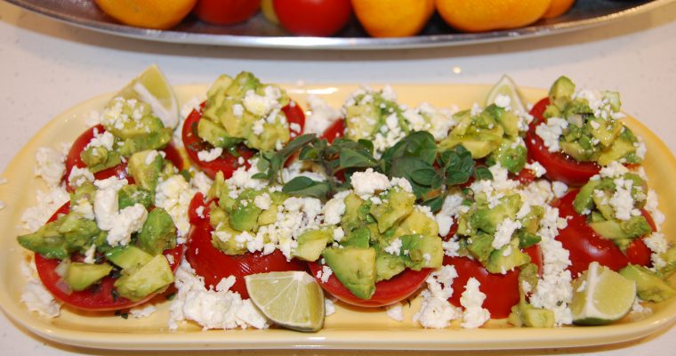 Tomatoes with Avocado and Feta
