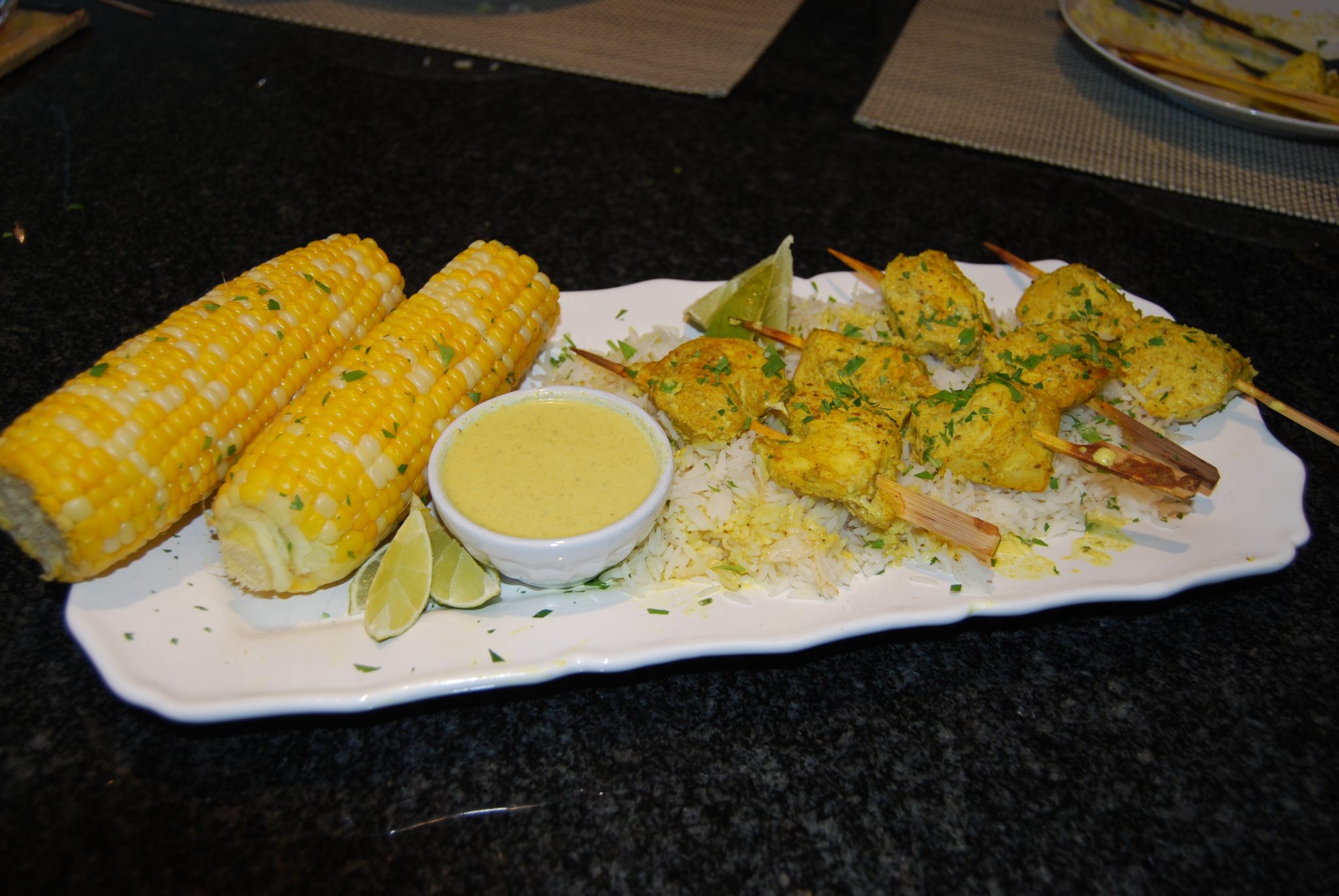 Coconut Curry Chicken Skewers