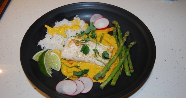 Ginger Coconut Curry Halibut