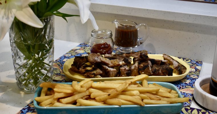 Grilled Pork Ribs with Seasoning Salt