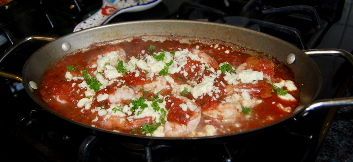 Shrimp with Tomatoes and Feta