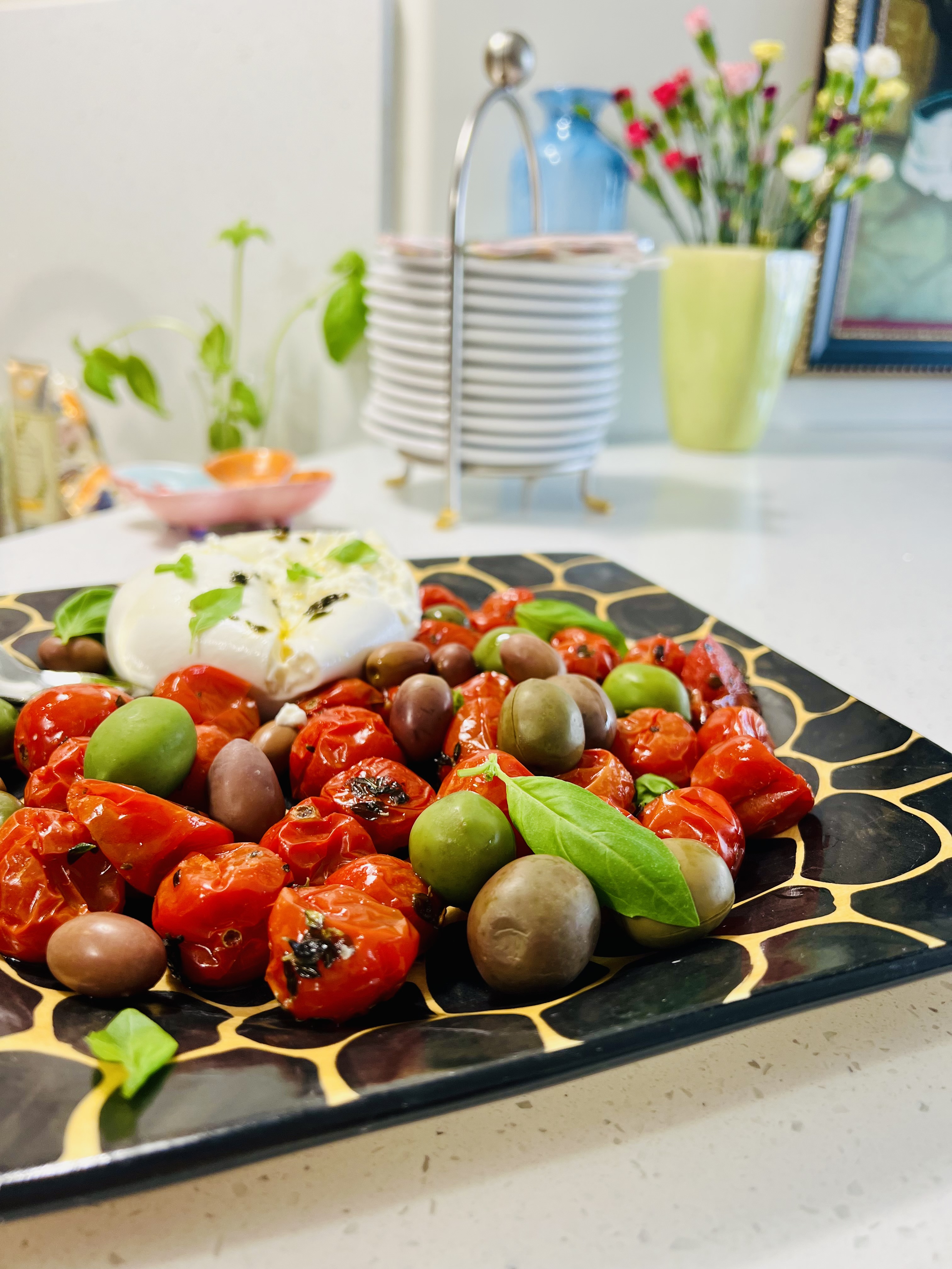 Burrata with Slow Roasted Tomatoes