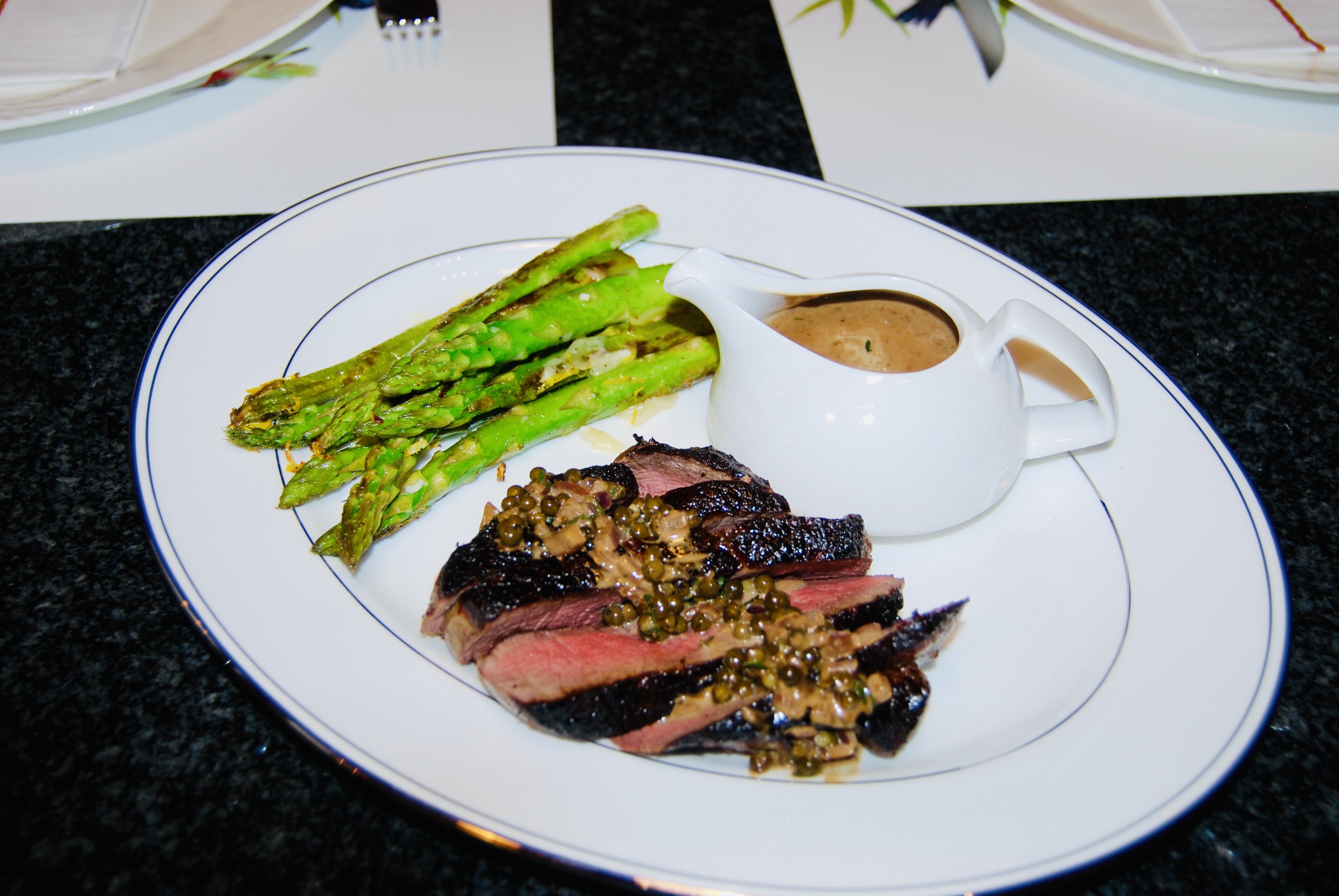 Green Peppercorn Sauce with Steak