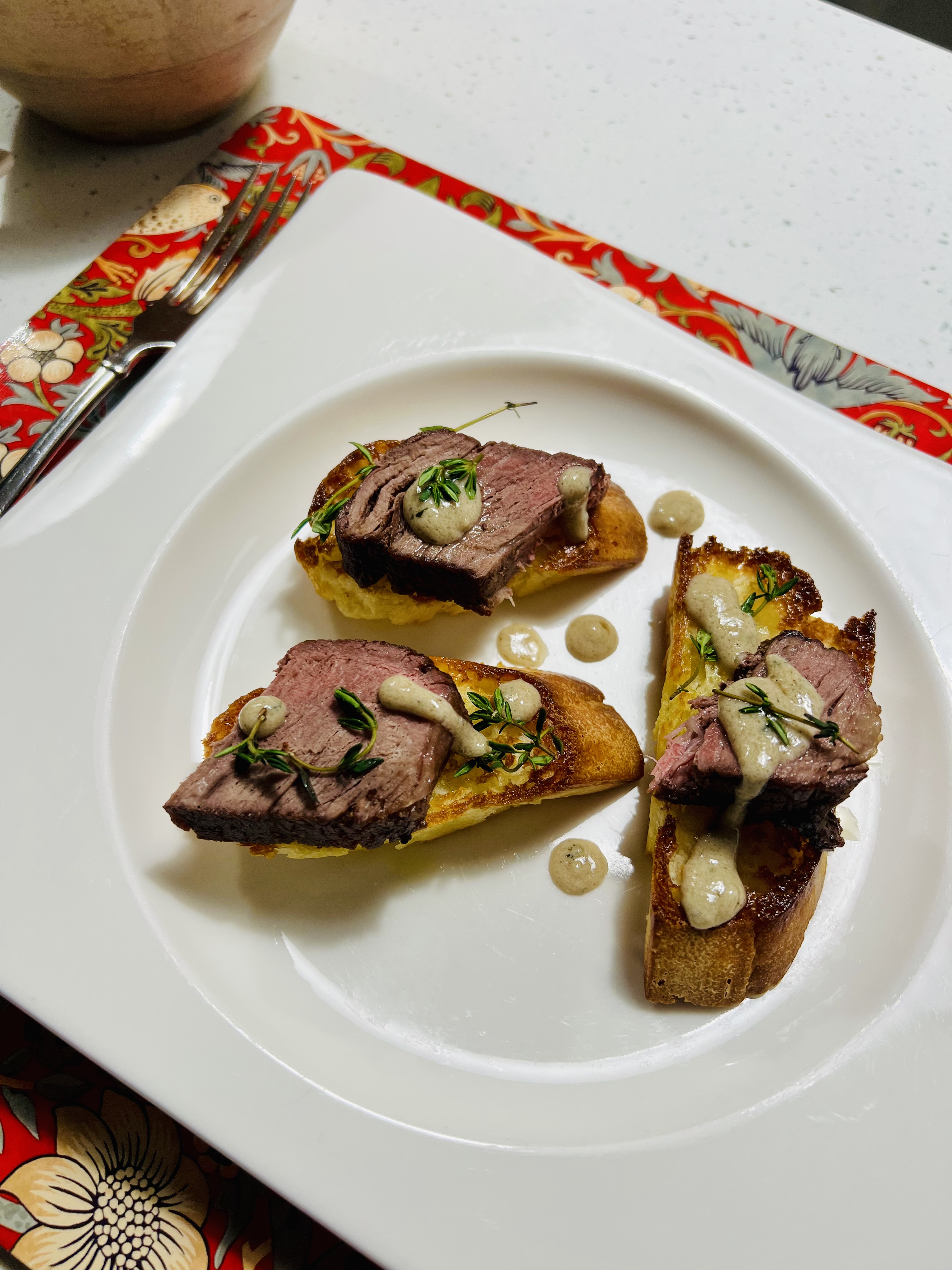 Seared Tenderloin and Parmesan Cream