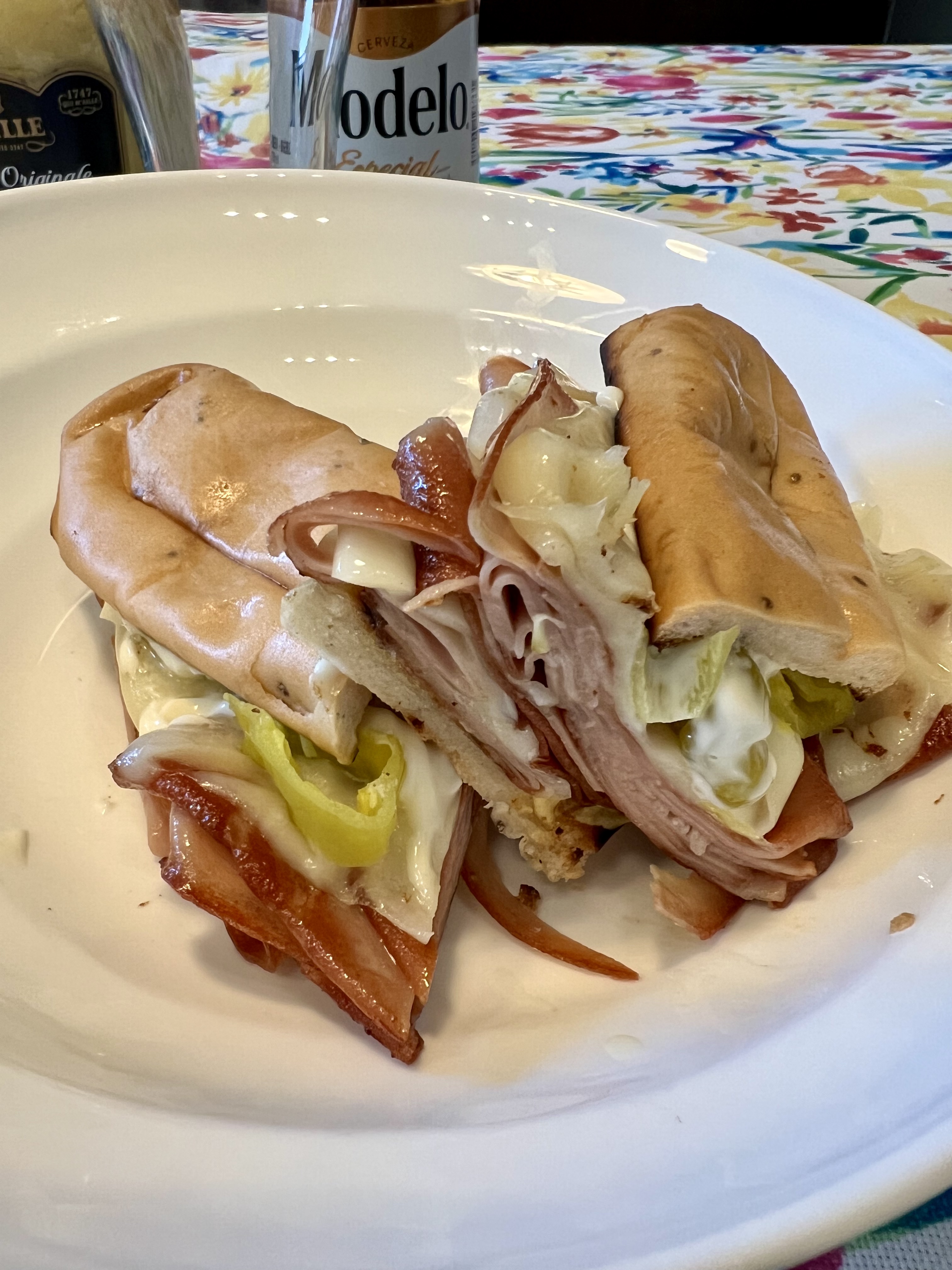 Fried Mortadella and Provolone Sandwich